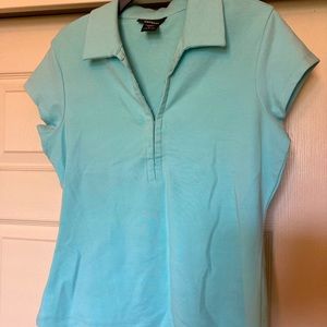 Express Turquoise Short Sleeve Polo